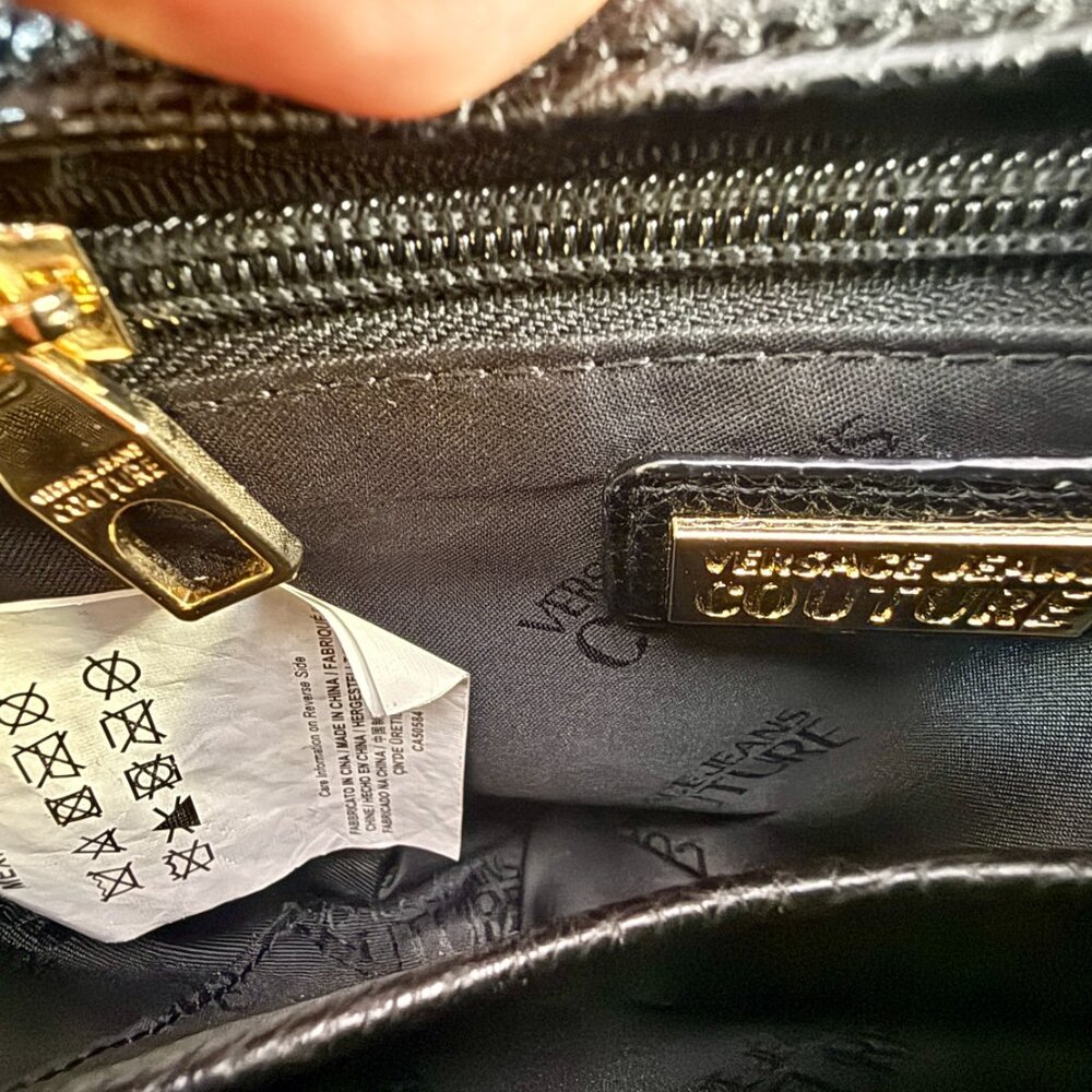 Versace Jeans Couture Black Mini Couture Crossbody Bag - Picture 4 of 8